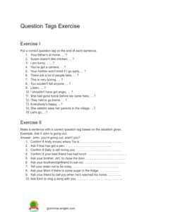 Question Tags Exercise2